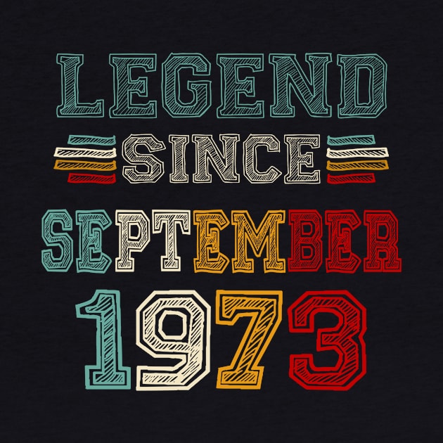 50 Years Old Legend Since September 1973 50th Birthday by Gearlds Leonia